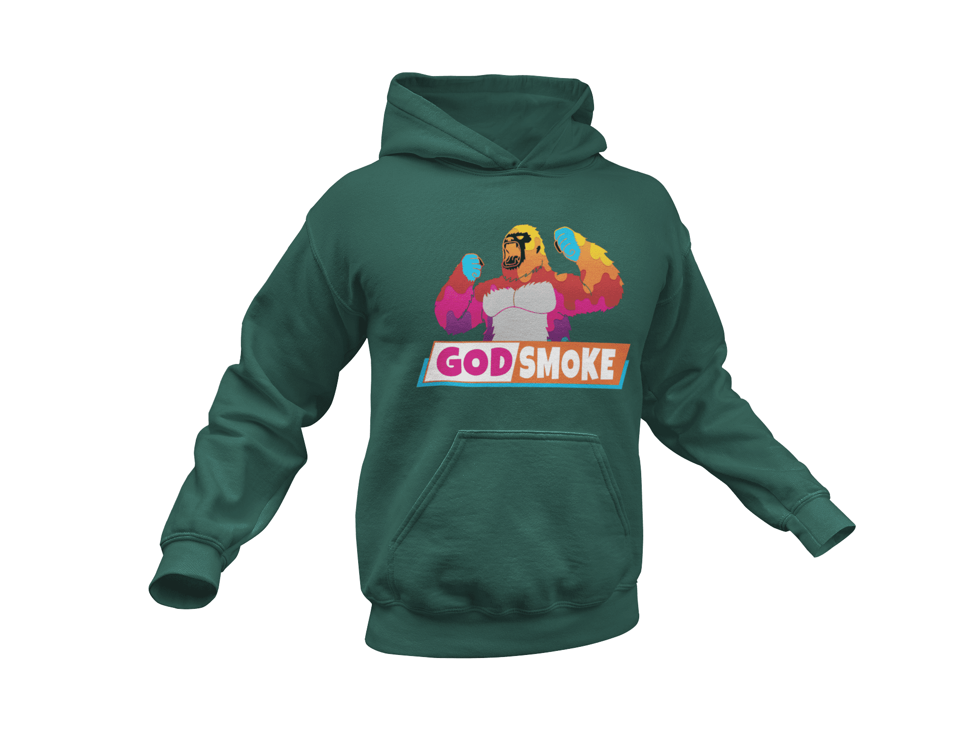 Download GodSmoke Colorful Gorilla Hoodie- Unisex - GodSmoke Apparel